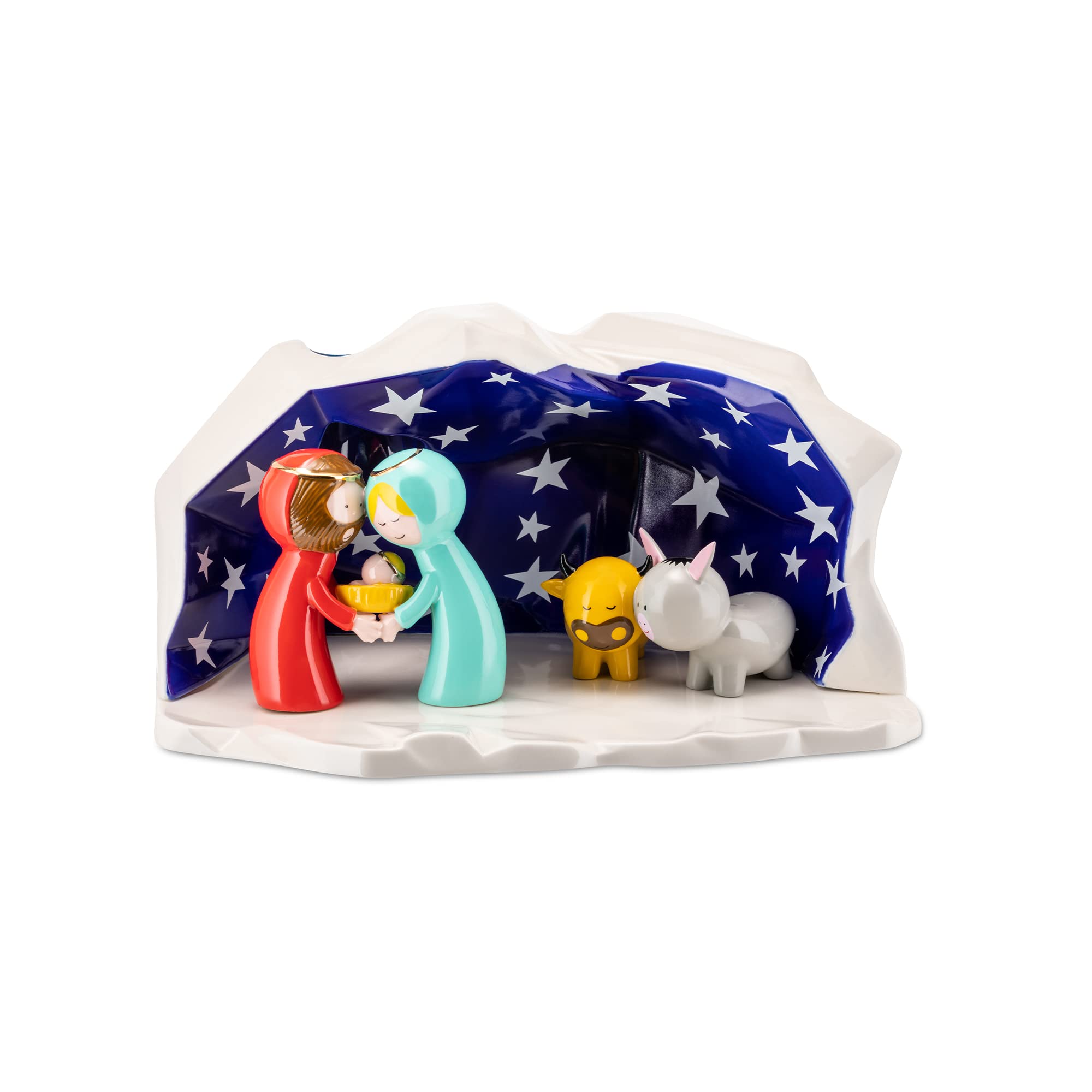 Alessi AGJ01 W Happy Eternity Baby, Group in porcelain. Hand-decorated.