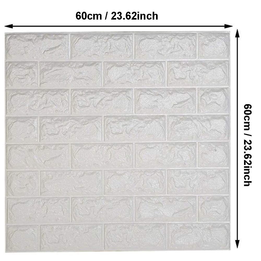 Ray-Velocity 3D Wall Panels Self Adhesive DIY Faux Brick Textured Wallpaper