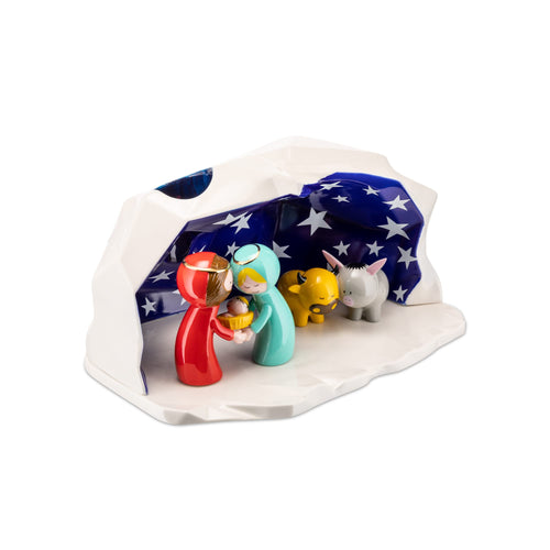 Alessi AGJ01 W Happy Eternity Baby, Group in porcelain. Hand-decorated.