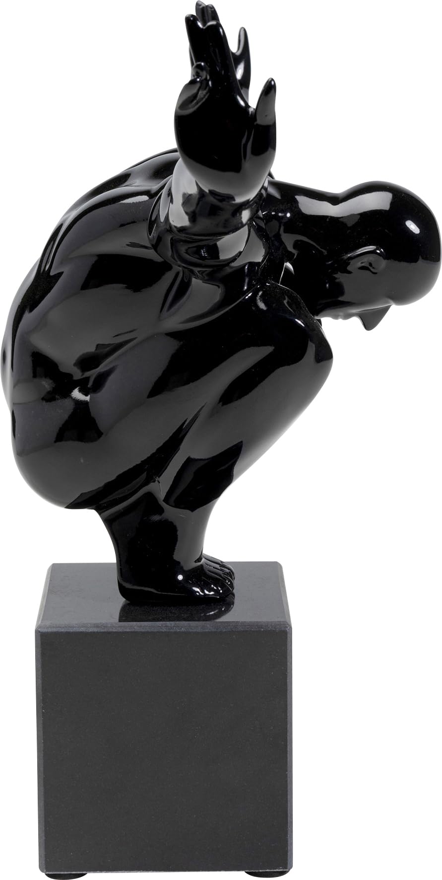 Kare Design Deco Figure Athlete, Black, Sculpture of Man, Room Decor, Home Decor, Table Decoration for Living Room, Bedroom, Hallway, Gift Idea, 29x43x15 cm (H/W/D)