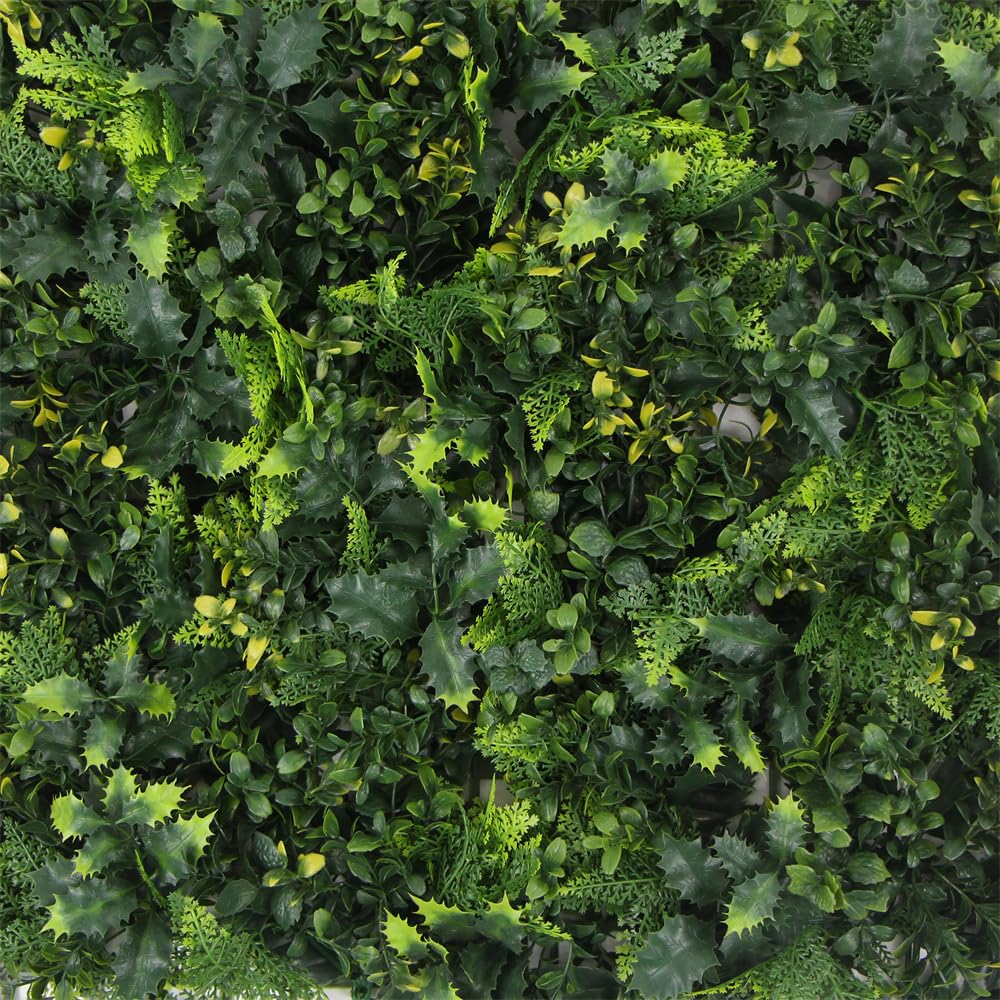 ULAND Artificial Plants Wall, 12 PCS of 50 x 50cm, Grass Wall Panels, Greenery Hedges, Living Backdrop Fence Screening, Home Garden Outdoor Wall Decoration (12, A213)
