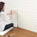 Ray-Velocity 3D Wall Panels Self Adhesive DIY Faux Brick Textured Wallpaper