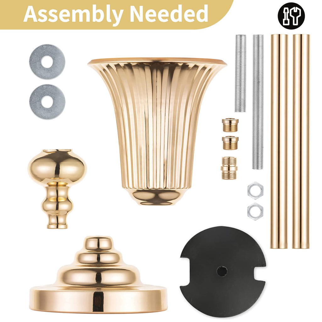 NUPTIO Gold Vase Centrepieces Tall: 10 Pcs 77.5cm Wedding Table Centerpieces Trumpet Vases Metal Flower Stand for Party Anniversary Ceremony Birthday Decorations