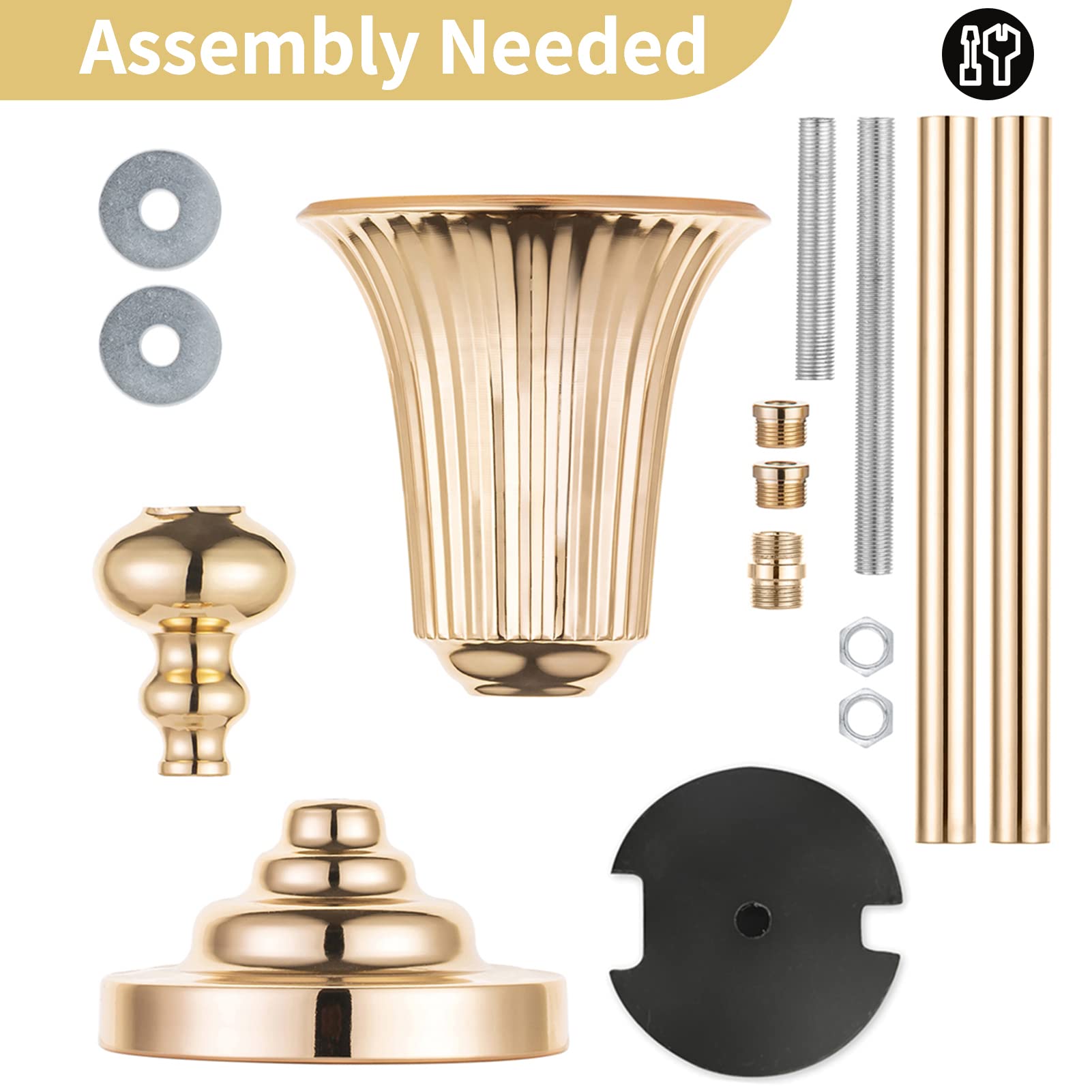 NUPTIO Gold Vase Centrepieces Tall: 10 Pcs 77.5cm Wedding Table Centerpieces Trumpet Vases Metal Flower Stand for Party Anniversary Ceremony Birthday Decorations