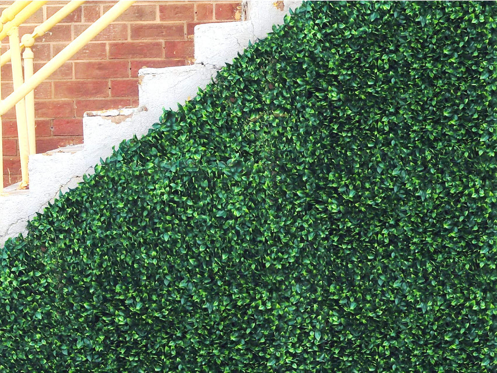 ULAND 12Pc in 20" x 20", Artifical Topiary Gardenia Hedges Panels, Faux Plant Shrubs Greenery Backdrop Wall Decorations, Outdoor Privacy Screen Fence