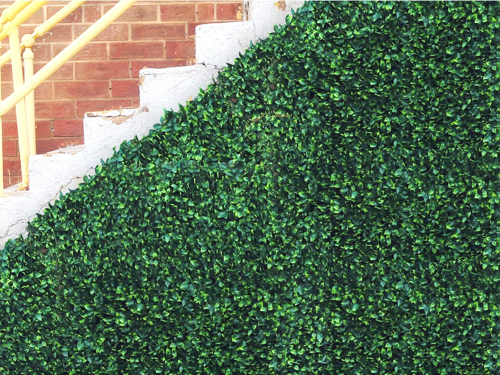 ULAND 12Pc in 20" x 20", Artifical Topiary Gardenia Hedges Panels, Faux Plant Shrubs Greenery Backdrop Wall Decorations, Outdoor Privacy Screen Fence