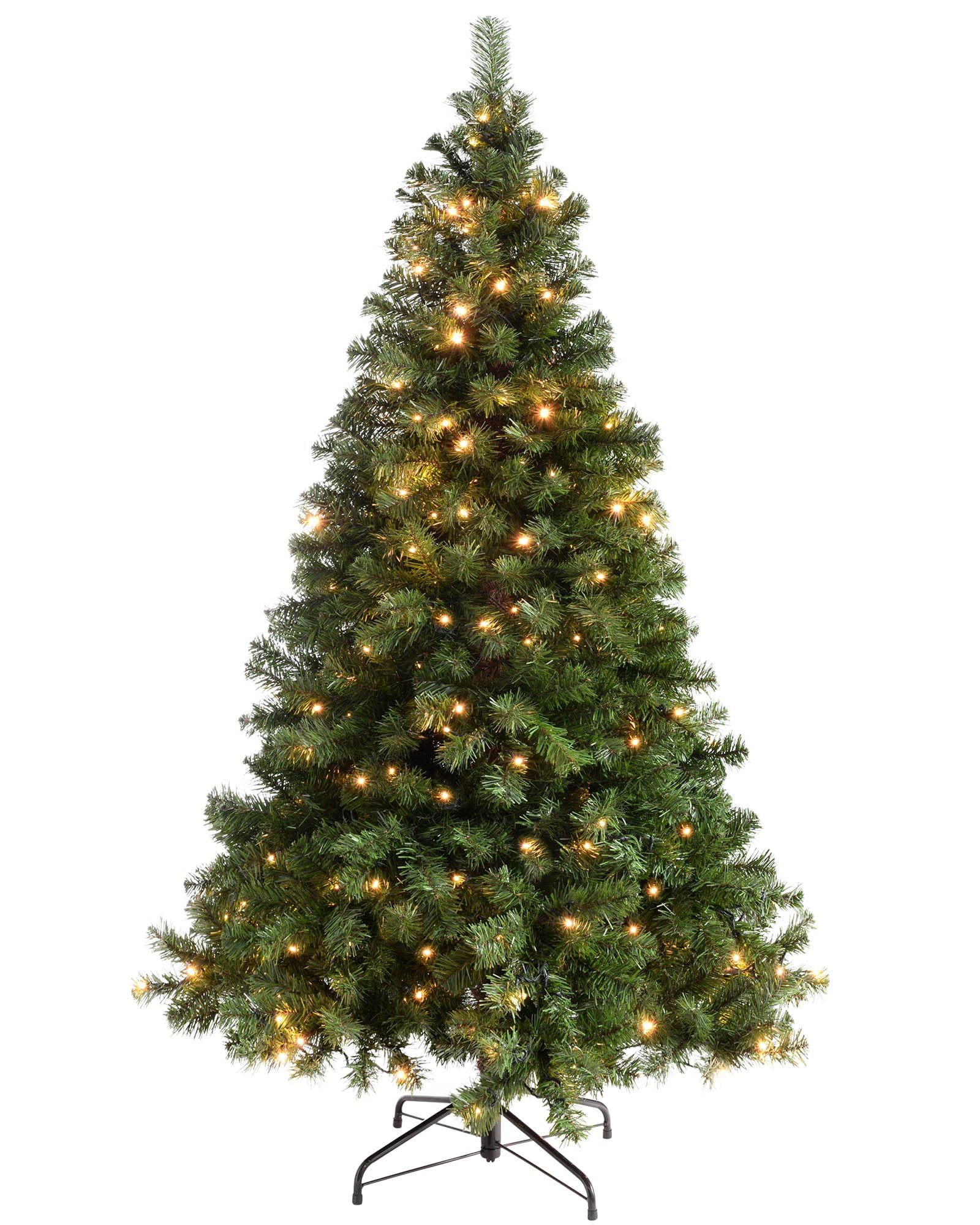 WeRChristmas Pre-Lit Spruce Multi-Function Christmas Tree, 2.1 m - 7 feet with 300-LED Lights, Green