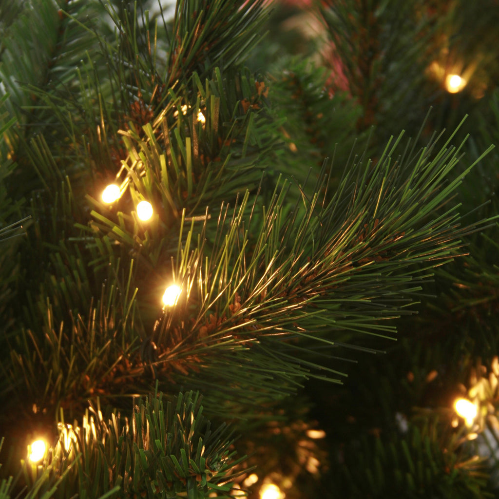WeRChristmas Pre-Lit Victorian Pine Multi-Function Christmas Tree with 400 Warm White LED Lights, Green, 6 feet/1.8 m