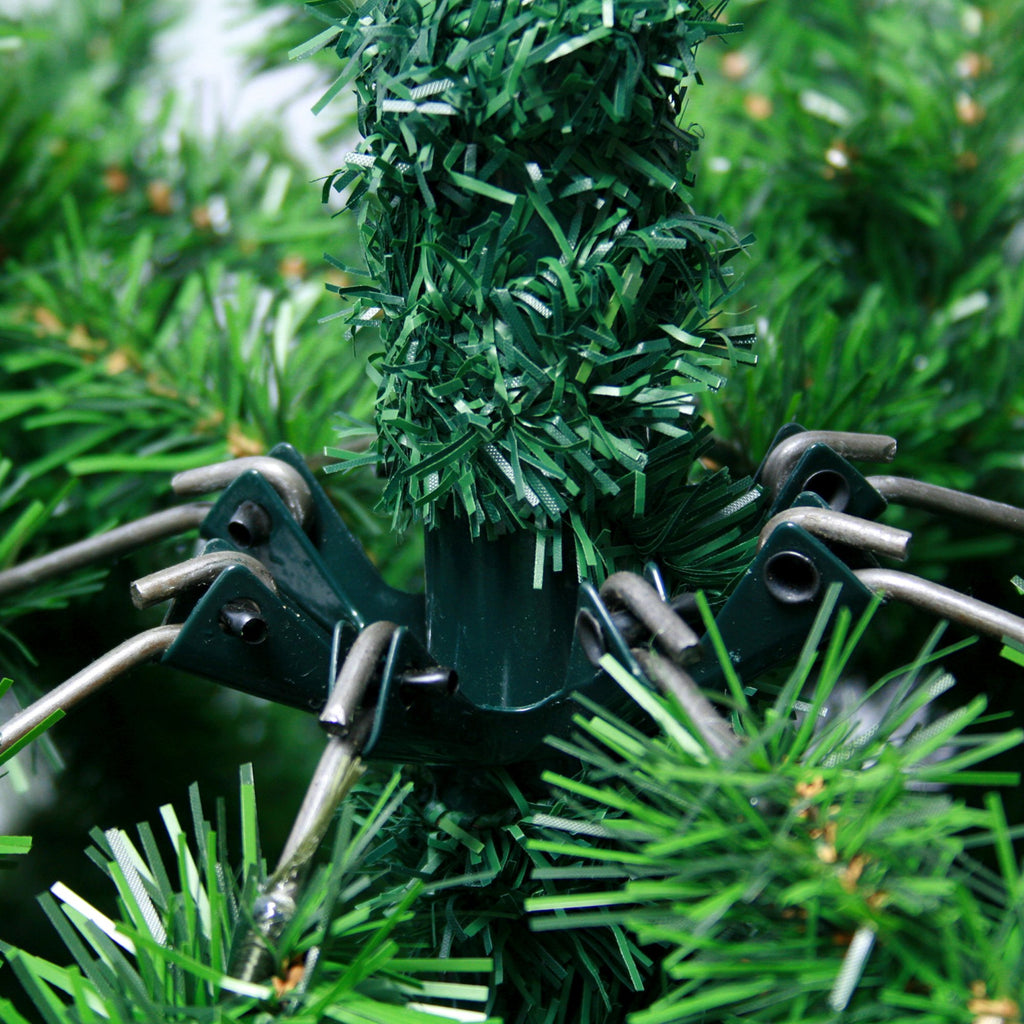 WeRChristmas Pre-Lit Victorian Pine Multi-Function Christmas Tree with 400 Warm White LED Lights, Green, 6 feet/1.8 m